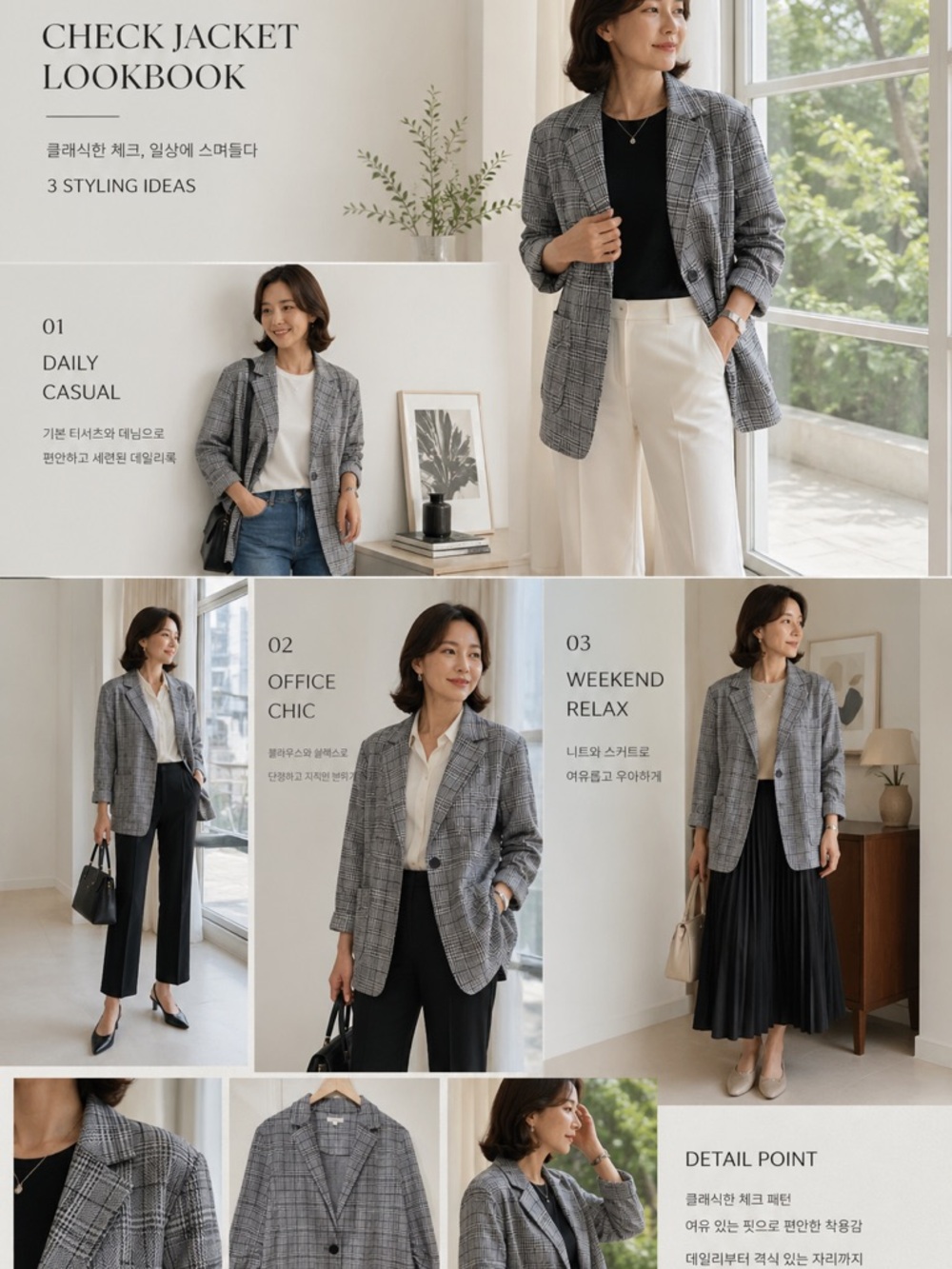 Plaid Gray Women's Jacket